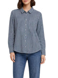 VERO MODA Camicia Mara a righe BLU/B.CO