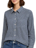 VERO MODA Camicia Mara a righe BLU/B.CO