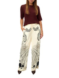 VERO MODA Pantalone Lalita stampato BEIGE MLT