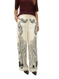 VERO MODA Pantalone Lalita stampato BEIGE MLT