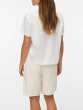 VERO MODA T-shirt boxy con margherite bianco