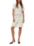 VERO MODA T-shirt boxy con margherite bianco