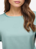 VILA Blusa mezza manica satin VERDE ACQUA
