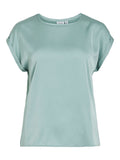VILA Blusa mezza manica satin VERDE ACQUA