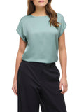 VILA Blusa mezza manica satin VERDE ACQUA