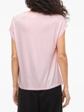 VILA Blusa mezza manica satin rosa