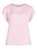 VILA Blusa mezza manica satin rosa