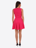 YES-ZEE D Abito corto smanicato fucsia