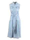Abito in denim smanicato