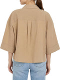 YES-ZEE D Giacca camicia con tasche FANGO