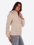 YES-ZEE D Giubbotto sfoderato con cappuccio beige