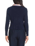 YES-ZEE D Cardigan giacchina chiusa da gancio blu