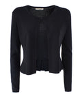YES-ZEE D Cardigan giacchina chiusa da gancio nero