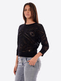 YES-ZEE D Pullover traforato nero