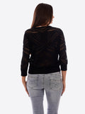 YES-ZEE D Pullover traforato nero
