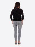 YES-ZEE D Pullover traforato nero