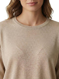 YES-ZEE D Maglioncino girocollo con manica ampia beige