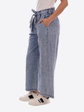 YES-ZEE D Pantalone in denim con cintura blu
