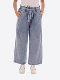 YES-ZEE D Pantalone in denim con cintura blu