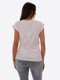 YES-ZEE D T-shirt con stampa squadrata bianco