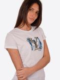YES-ZEE D T-shirt basic stampa bianco