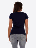 YES-ZEE D T-shirt girocollo logo blu