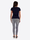 YES-ZEE D T-shirt girocollo logo blu