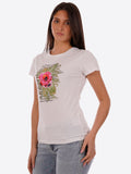 YES-ZEE D T-shirt basic stampa bianco