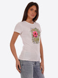 YES-ZEE D T-shirt basic stampa bianco