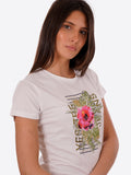 YES-ZEE D T-shirt basic stampa bianco