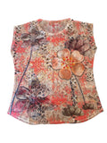 YES-ZEE D T-shirt con stampa sublimatica corallo