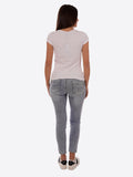 YES-ZEE D T-shirt girocollo stampa e logo bianco