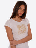 YES-ZEE D T-shirt girocollo stampa e logo bianco