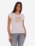 YES-ZEE D T-shirt girocollo stampa e logo bianco