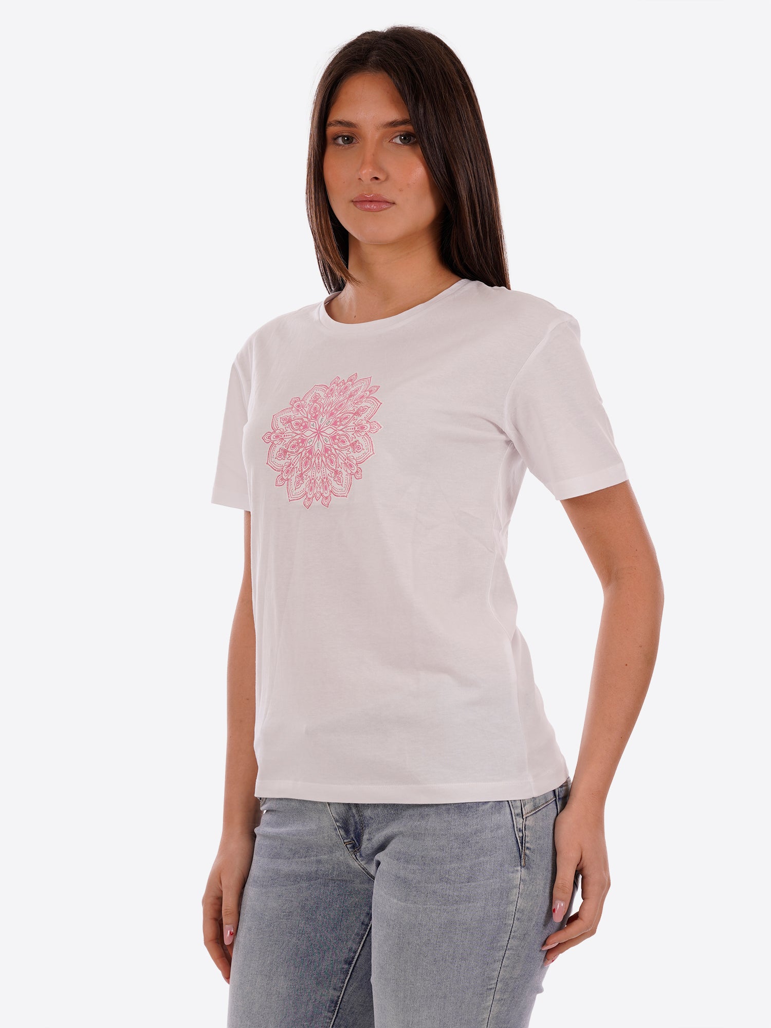 YES-ZEE T-shirt con stampa astratta T258-T900 | Sbaragliastore.com