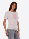 YES-ZEE D T-shirt con stampa astratta bianco