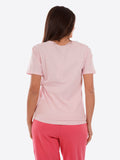 YES-ZEE D T-shirt con stampa astratta rosa