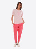 YES-ZEE D T-shirt con stampa astratta rosa