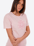 YES-ZEE D T-shirt con stampa astratta rosa