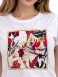YES-ZEE D T-shirt girocollo con stampa bianco