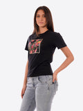 YES-ZEE D T-shirt con stampa multicolore NERO/B.CO