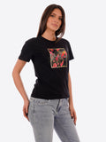 YES-ZEE D T-shirt con stampa multicolore NERO/B.CO