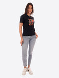 YES-ZEE D T-shirt con stampa multicolore NERO/B.CO
