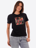 YES-ZEE D T-shirt con stampa multicolore NERO/B.CO