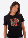 YES-ZEE D T-shirt con stampa multicolore NERO/B.CO