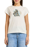 YES-ZEE D T-shirt stampa Parigi bianco