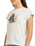 YES-ZEE D T-shirt stampa Parigi bianco