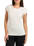 YES-ZEE D T-shirt con applicazioni bianco