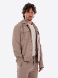 YES-ZEE U Giacca con cappuccio tortora