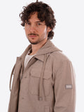 YES-ZEE U Giacca con cappuccio tortora